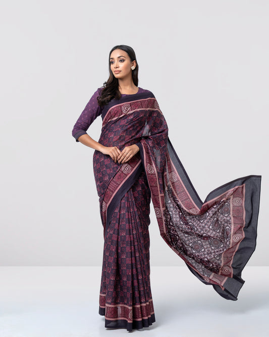 Digital Printed Cotton Saree