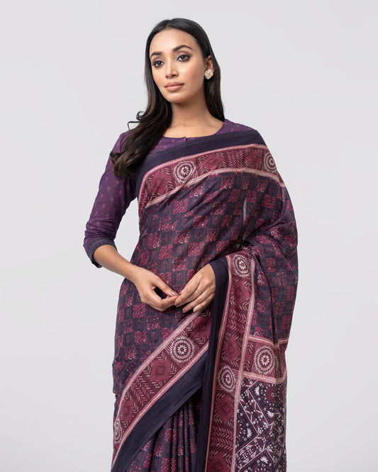 Digital Printed Cotton Saree
