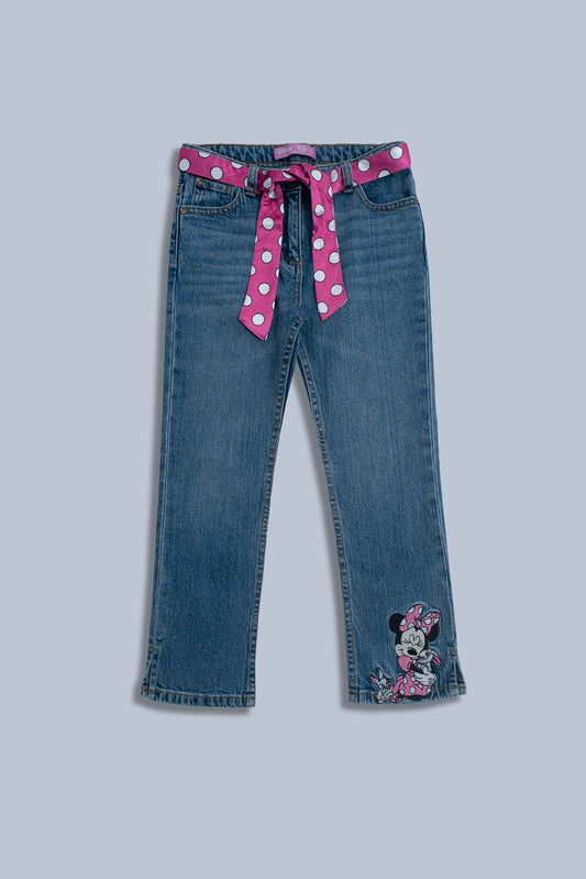 Girls Denim Bottom (6-8 Years)