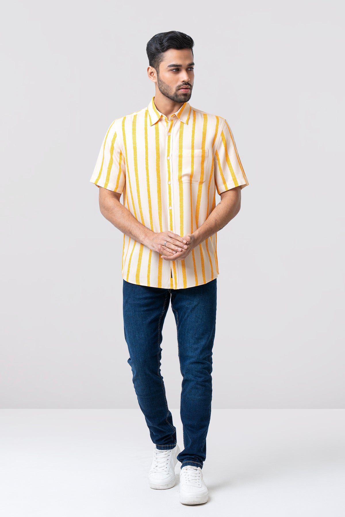 Regular Fit Striped Casual Shirt