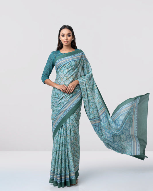 Digital Printed Cotton Saree