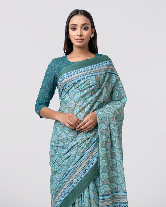 Digital Printed Cotton Saree