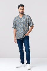 Relaxed Fit Printed Viscose Casual Shirt