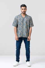 Relaxed Fit Printed Viscose Casual Shirt
