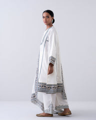 Relaxed Fit Embroidered Three-Piece Formal Ethnic Set