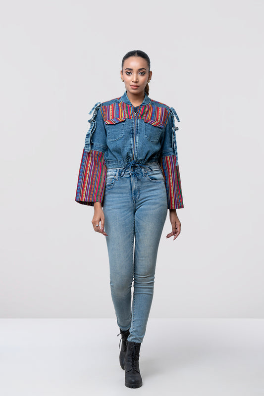 Crop-Length Denim Jacket