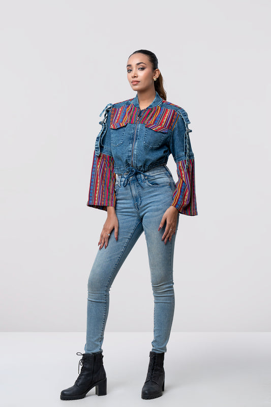 Crop-Length Denim Jacket