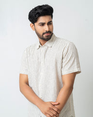 Regular Fit Stripe Casual Shirt