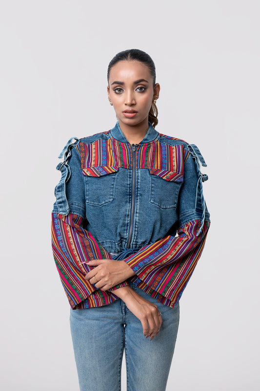 Crop-Length Denim Jacket