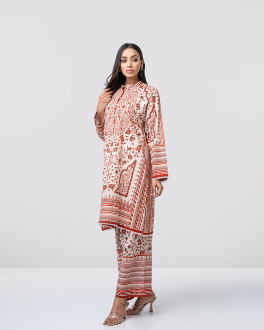 Relaxed Fit Printed Two-Piece Ethnic Set