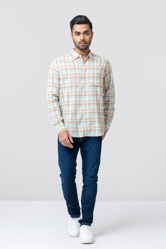 Regular Fit Checkered Casual Shirt