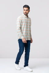 Regular Fit Checkered Casual Shirt