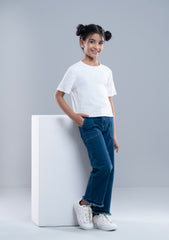 Girls' Denim Bottom (6-8 Years)