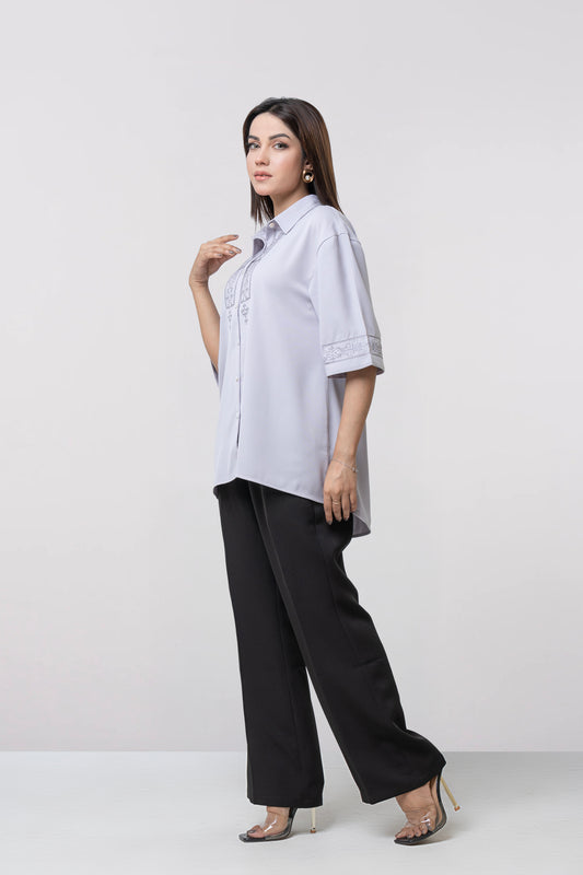 Relaxed Fit Embroidered Casual Shirt