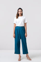 Straight Fit Textured Jacquard Pants - Mystika