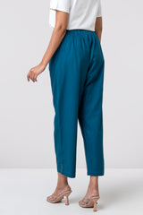 Straight Fit Textured Jacquard Pants - Mystika