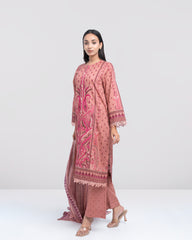 Smart Fit Digital Printed Three-Piece Lawn with Silk Dupatta