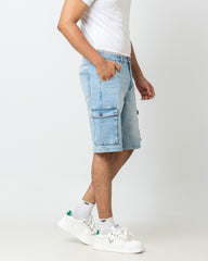 Straight Fit Denim Shorts