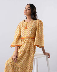 Mystika Printed Long Dress