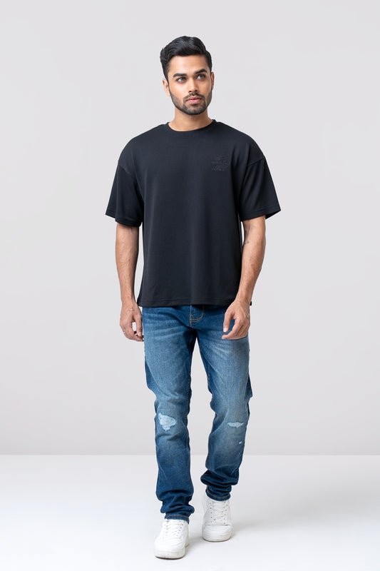 Oversized Fit Jacquard T-Shirt