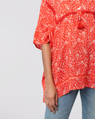 Regular Fit All Over Printed Top – Mystika