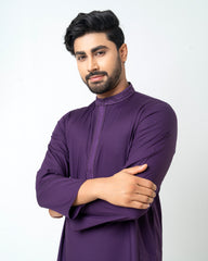 Regular Fit Embroidered Semi-Formal Panjabi