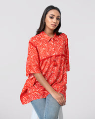 Regular Fit All Over Printed Top – Mystika
