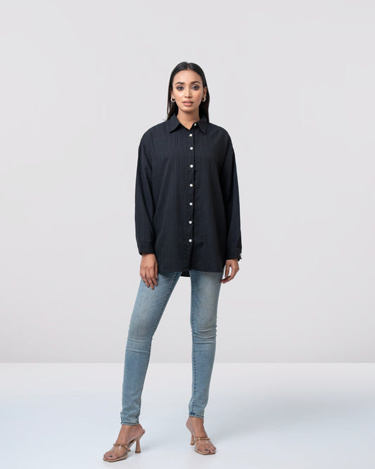 Relaxed fit Dobby textured casual shirt