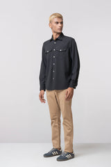 Regular Fit Black Casual Shirt