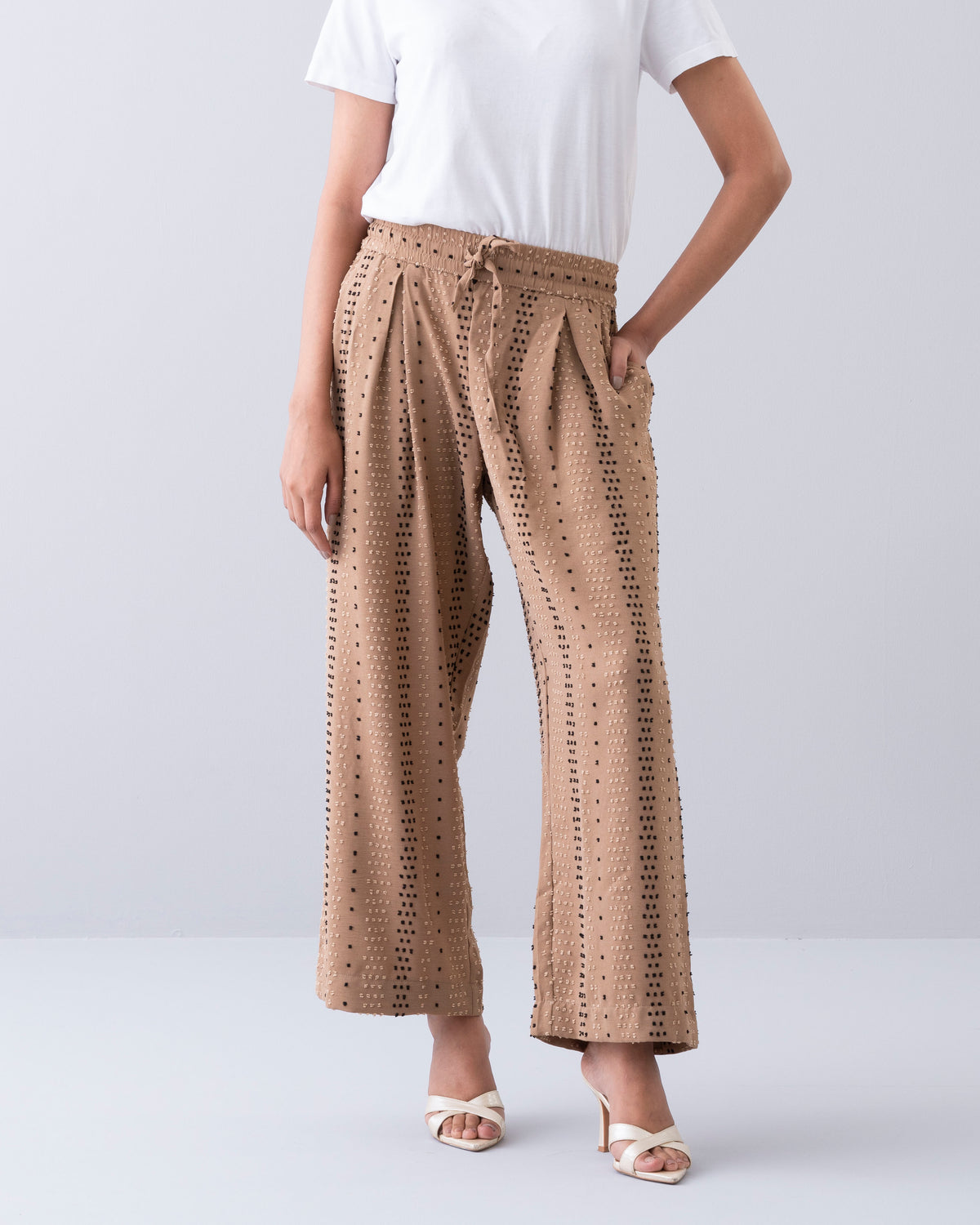 Relaxed Fit Wide Leg Pants