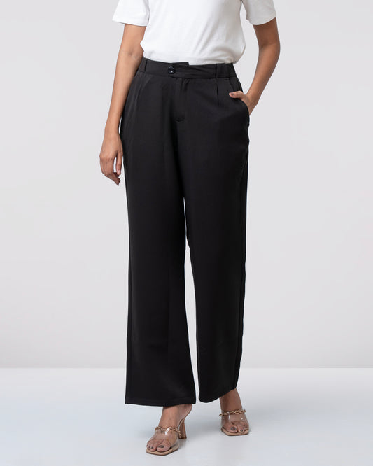 Straight fit twill pant