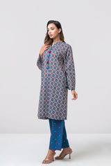Relaxed Fit Printed Two-Piece Ethnic Set