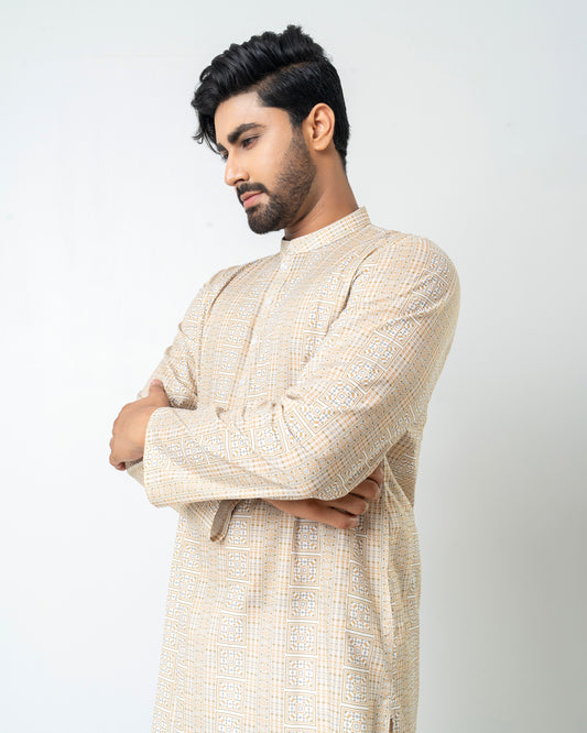 Regular Fit Printed Panjabi