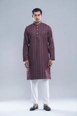 Regular Fit Jacquard Cotton Semi-Formal Panjabi