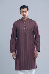 Regular Fit Jacquard Cotton Semi-Formal Panjabi