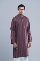 Regular Fit Jacquard Cotton Semi-Formal Panjabi