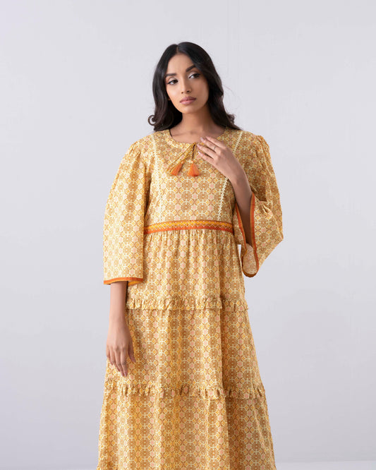 Mystika Printed Long Dress