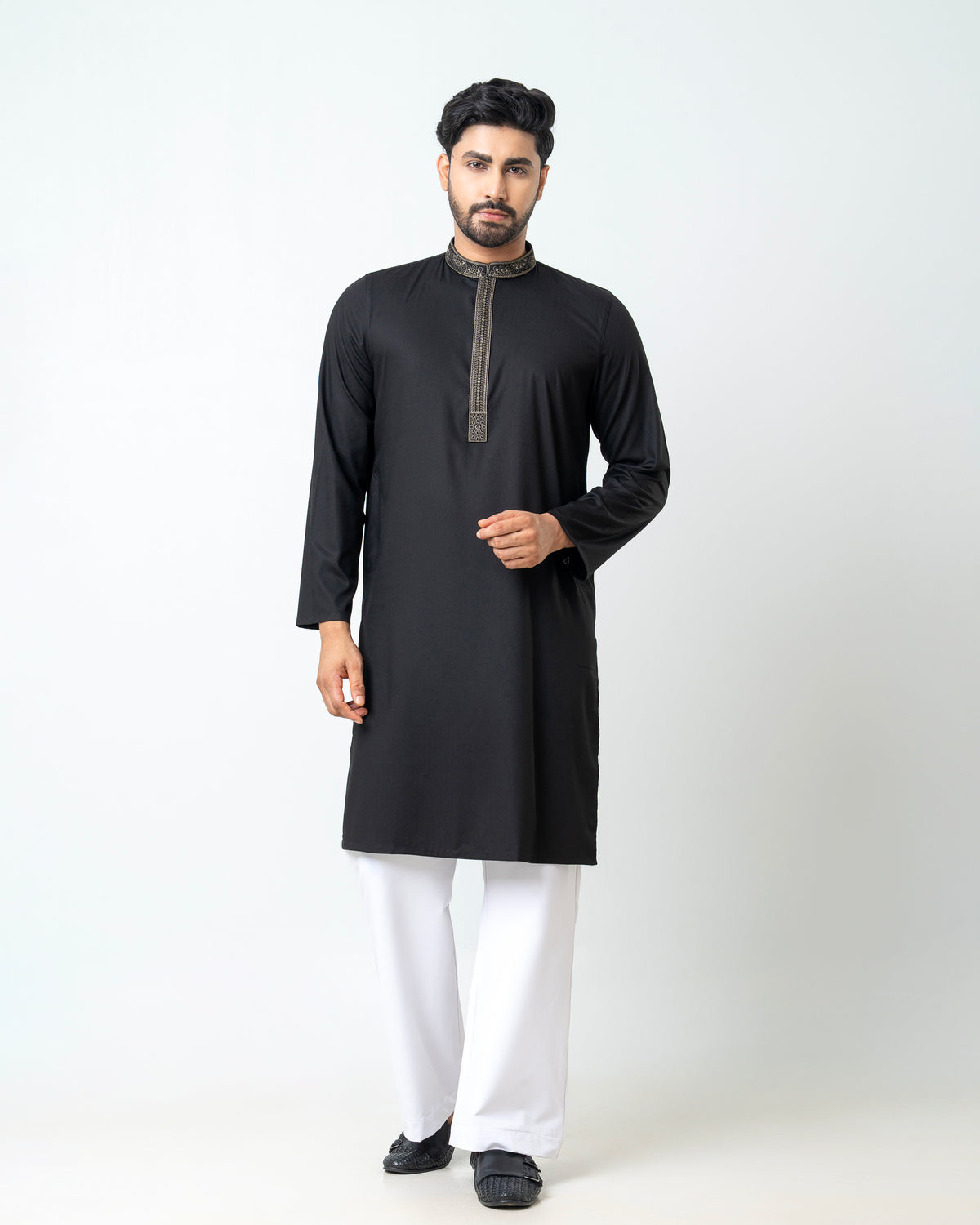 Regular Fit Embroidered Semi-Formal Panjabi