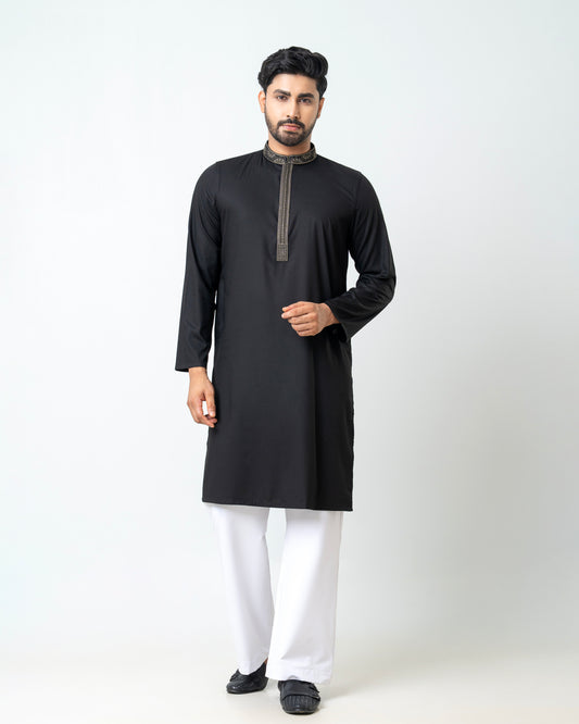 Regular Fit Embroidered Semi-Formal Panjabi