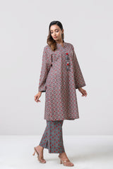 Relaxed Fit Printed Two-Piece Ethnic Set