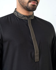 Regular Fit Embroidered Semi-Formal Panjabi