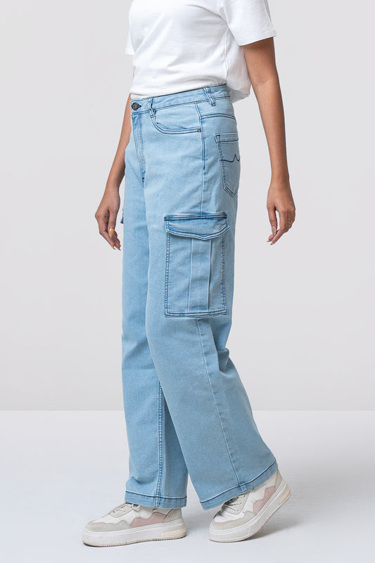 Wide-Leg High-Waist Denim