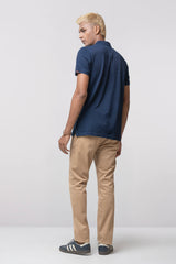 Regular Fit Indigo Tie-Dye Polo