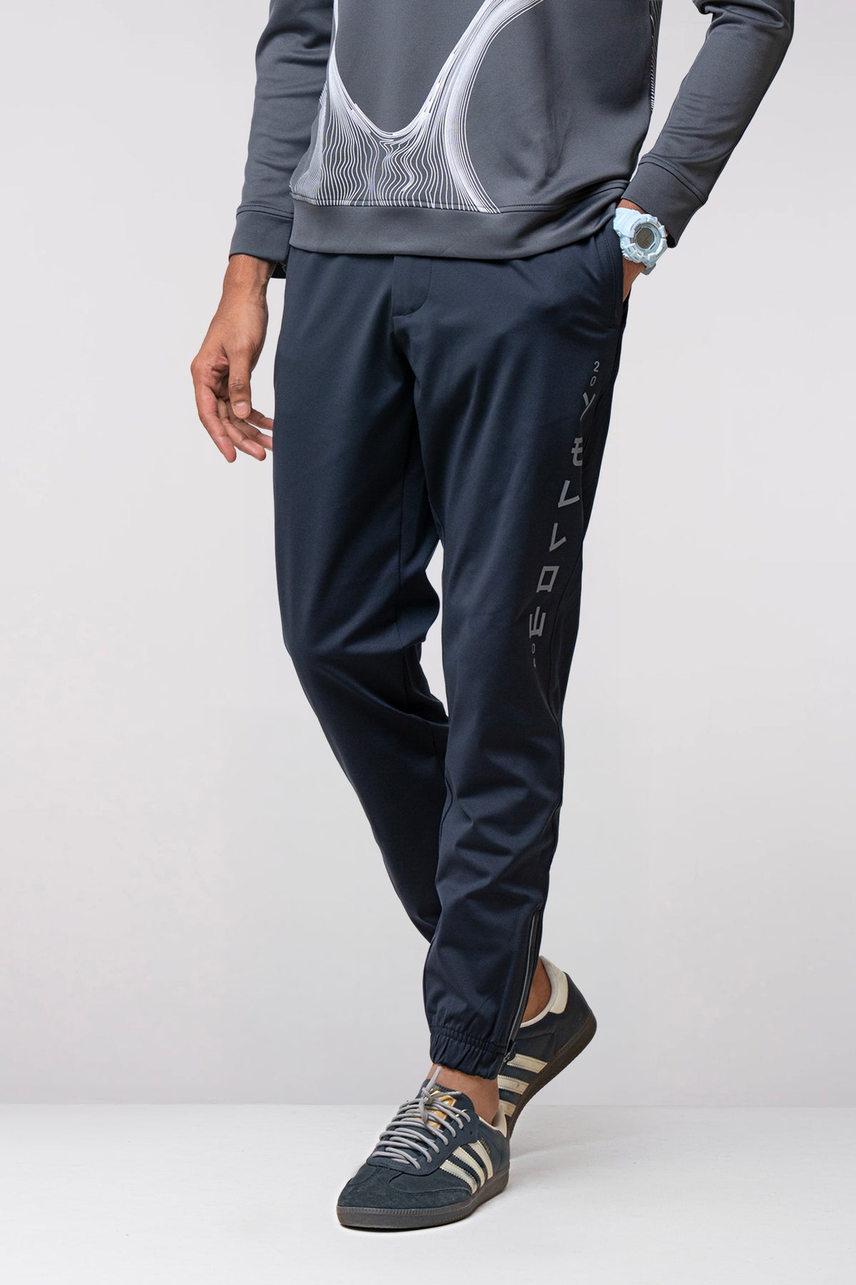 Basic Joggers with Printed Details - Athleisure