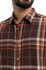 Regular Fit Checkered Casual Shirt