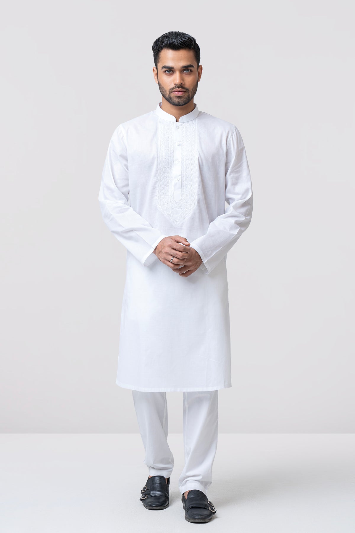 Regular Fit Embroidered Semi-Formal Panjabi