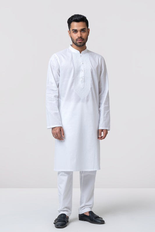 Regular Fit Embroidered Semi-Formal Panjabi