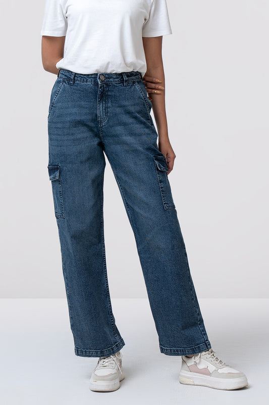 Wide-Leg High-Waist Denim