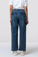 Wide-Leg High-Waist Denim
