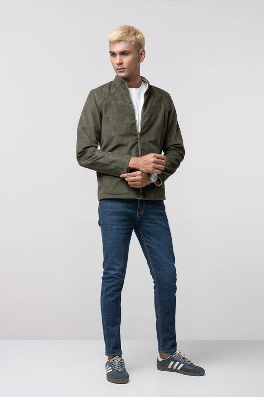 Regular Fit Reversible Corduroy/Suede Jacket